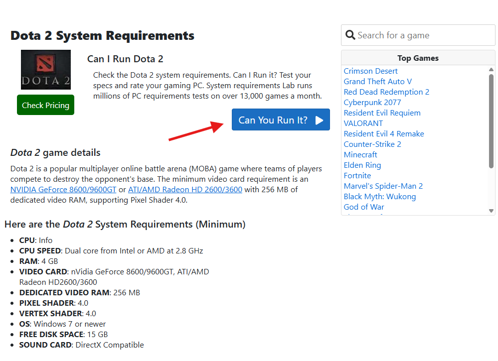 como saber se um jogo roda no meu pc site