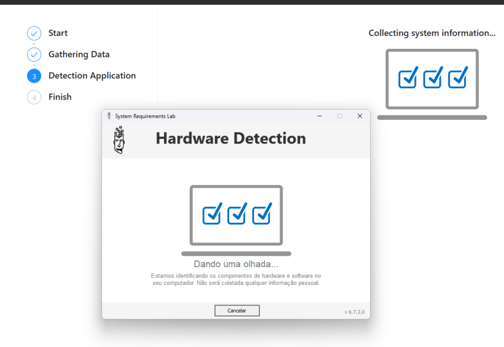 detectando o pc can i run it