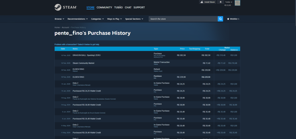 Como pedir reembolso na Steam passo 3