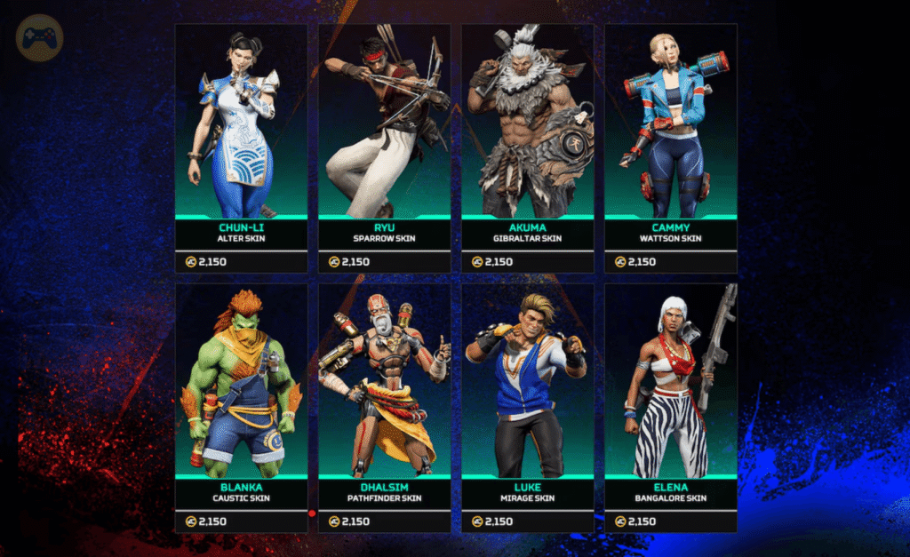 Todas as Skins de Street Fighter no Apex Legends